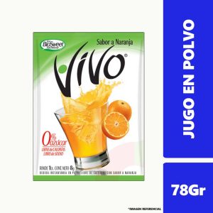 Jugo en Polvo Vivo Naranja 8Gr