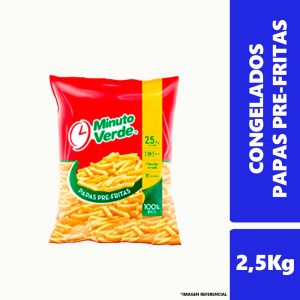 Congelados Papas Pre-Fritas Minuto Verde 2,5Kg