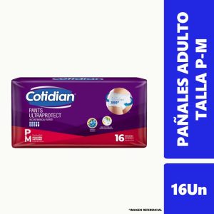 Pañales Adulto Cotidian Pants Ultraproteccion P/M 16Un