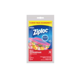 Bolsa Ziploc Mediana 17x18cm 12 Unidades
