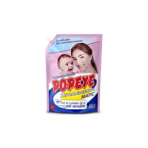 Detergente Liquido Popeye Hipoalergenico Doy Pack 3 lt