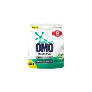 Detergente En Polvo Omo Matic Aloe Vera 800 Gr