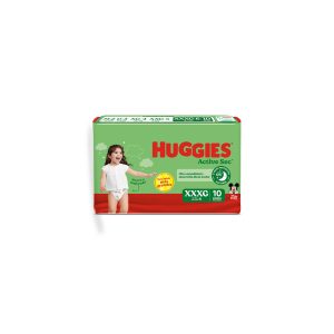 Pañal Huggies Active Sec Xxxg 10un