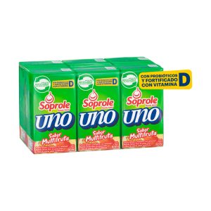 Bebida Lactea Uno multifruta Soprole Tetra 80Ml