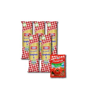 Pack Carozzi 5 Spaguetti n° 5 + Salsa Pomarola