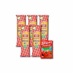 Pack Carozzi 5 Tallarines n°87 + Salsa Pomarola