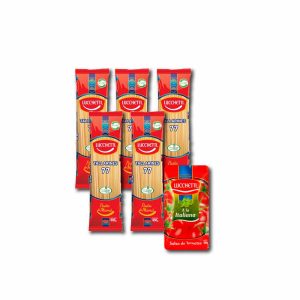 Pack Lucchetti 5 Tallarines n°77 + Salsa Italiana