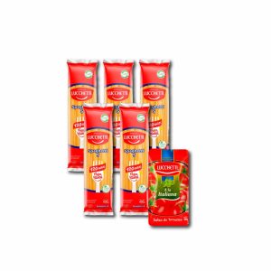 Pack Lucchetti 5 Spaguetti n°5 + Salsa Italiana
