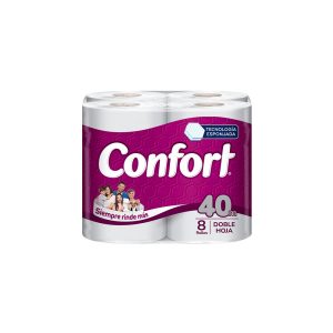 Papel Higienico Doble Hoja Confort 8rollosx40m