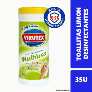Toallita Desinfectante Virutex Limon 35 Unidades