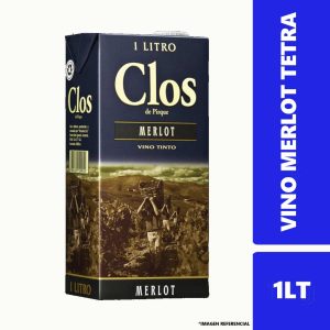 Vino Tetra Clos De Pirque Merlot 1lt