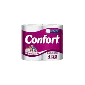 Papel Higienico Doble Hoja Confort 4rollosx30m