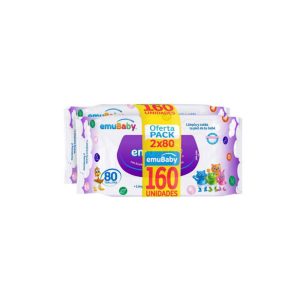 Toallitas Humedas Emubaby Pack 2x80Un