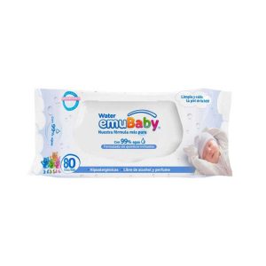 Toallitas Humedas Emubaby 99% Agua Con Tapa 80Un