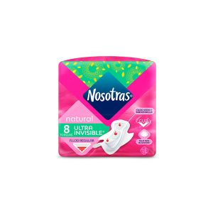 Toallas Higienicas Nosotras Natural Invisible Con Alas 8Un
