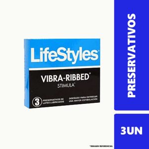 Preservativo Lifestyles Vibra Ribbed 3u